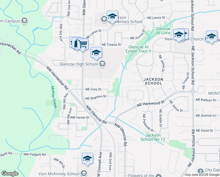 map of restaurants, bars, coffee shops, grocery stores, and more near 174 Northeast Chancellor Court in Hillsboro