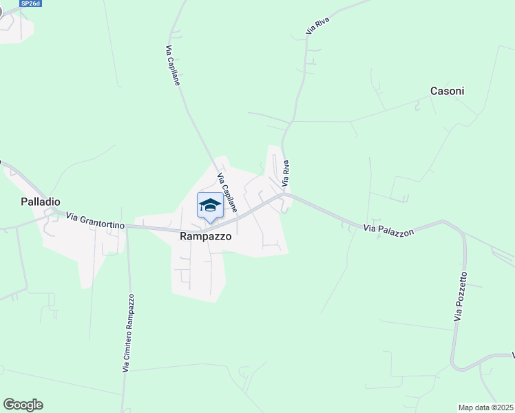 map of restaurants, bars, coffee shops, grocery stores, and more near 10 Via Chiesa Rampazzo in Rampazzo