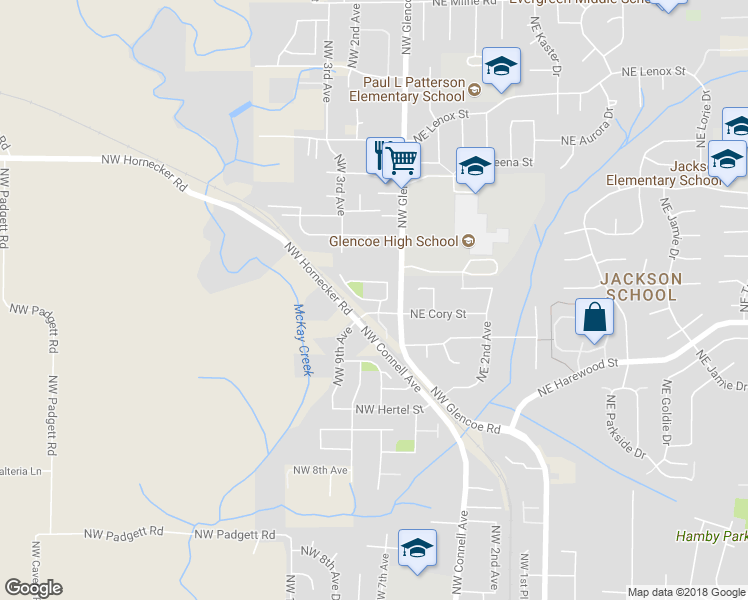 map of restaurants, bars, coffee shops, grocery stores, and more near 235 Northwest Mandi Street in Hillsboro
