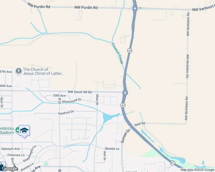 map of restaurants, bars, coffee shops, grocery stores, and more near 2117 36th Avenue in Forest Grove