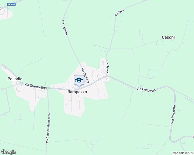 map of restaurants, bars, coffee shops, grocery stores, and more near 10 Via Chiesa Rampazzo in Rampazzo