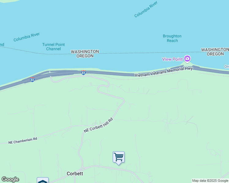 map of restaurants, bars, coffee shops, grocery stores, and more near 36750 Northeast Reed Road in Corbett