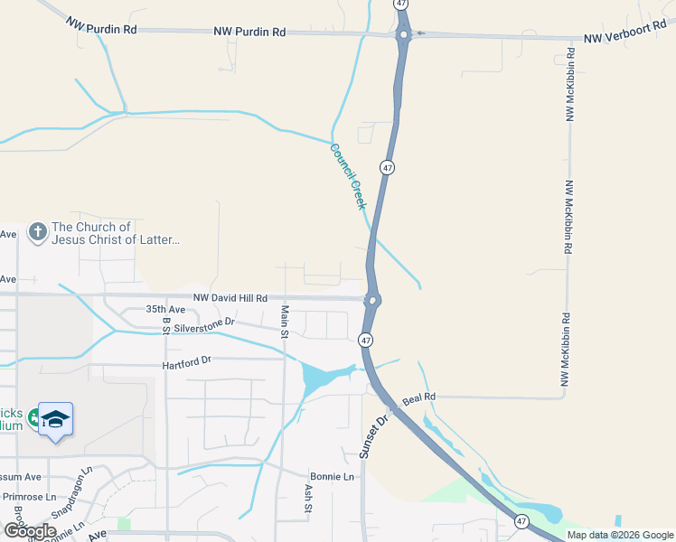 map of restaurants, bars, coffee shops, grocery stores, and more near 2183 Colby Lane in Forest Grove
