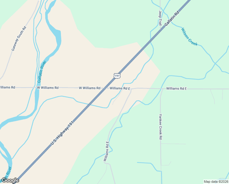 map of restaurants, bars, coffee shops, grocery stores, and more near 70 Williams Road East in Gallatin Gateway