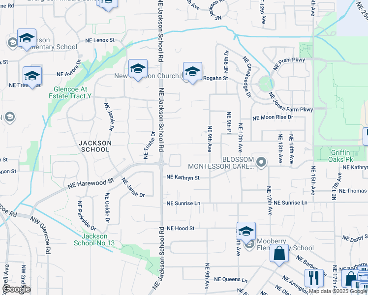 map of restaurants, bars, coffee shops, grocery stores, and more near 810 Northeast Josephine Street in Hillsboro