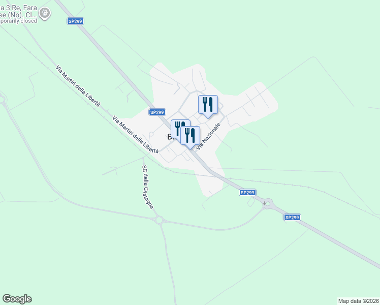 map of restaurants, bars, coffee shops, grocery stores, and more near 20 Via Provinciale in Briona