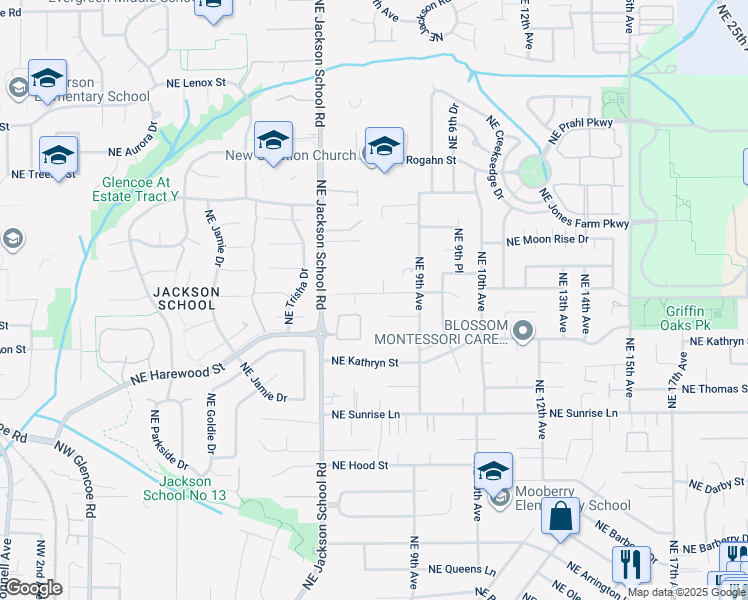 map of restaurants, bars, coffee shops, grocery stores, and more near 810 Northeast Josephine Street in Hillsboro