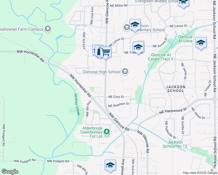 map of restaurants, bars, coffee shops, grocery stores, and more near 2188 Northeast Sundown Court in Hillsboro