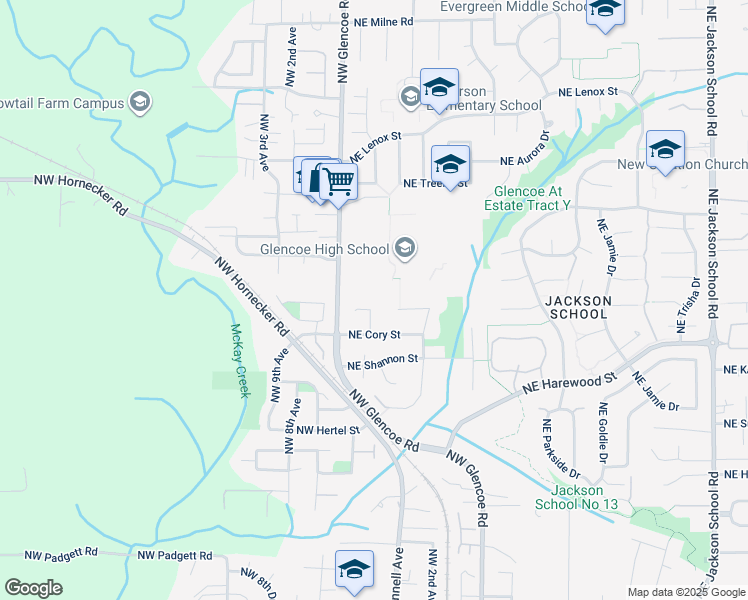 map of restaurants, bars, coffee shops, grocery stores, and more near 2114 Northeast Sundown Court in Hillsboro