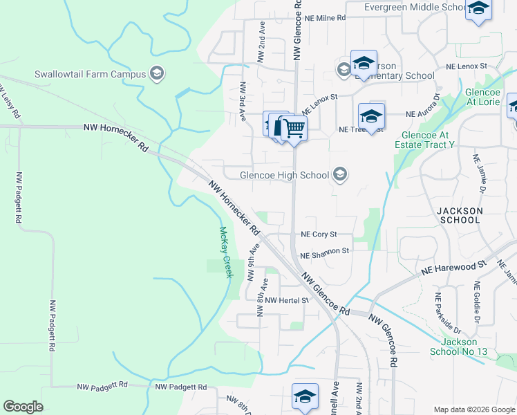 map of restaurants, bars, coffee shops, grocery stores, and more near 2151 Northwest 3rd Avenue in Hillsboro
