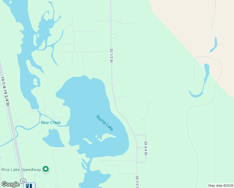 map of restaurants, bars, coffee shops, grocery stores, and more near 2326 20 1/2 Street in Rice Lake