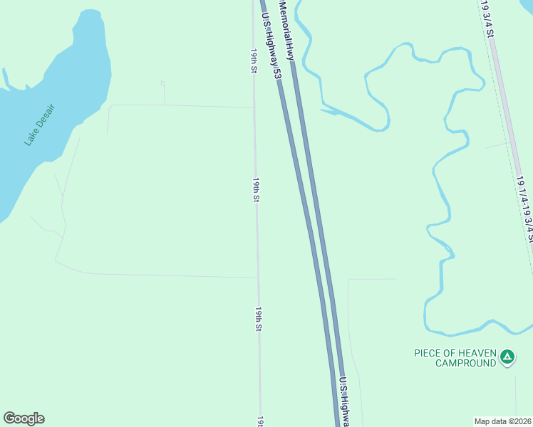 map of restaurants, bars, coffee shops, grocery stores, and more near 2317 19th Street in Rice Lake