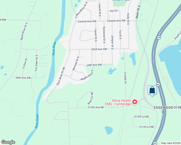 map of restaurants, bars, coffee shops, grocery stores, and more near 1315 34th Avenue Southwest in Cambridge