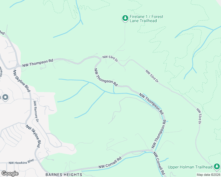 map of restaurants, bars, coffee shops, grocery stores, and more near 6701 Northwest Thompson Road in Portland