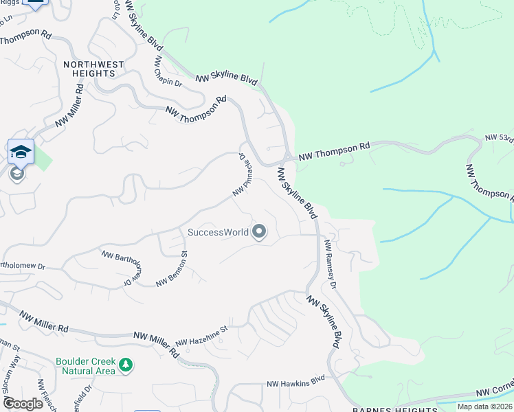 map of restaurants, bars, coffee shops, grocery stores, and more near 8408 Northwest Pinnacle Court in Portland