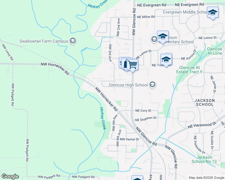 map of restaurants, bars, coffee shops, grocery stores, and more near 2369 Northwest 3rd Avenue in Hillsboro