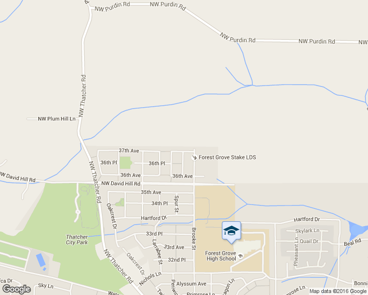 map of restaurants, bars, coffee shops, grocery stores, and more near 1327 37th Ave in Forest Grove