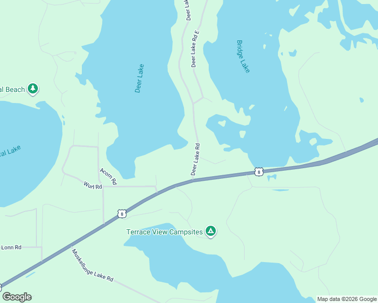 map of restaurants, bars, coffee shops, grocery stores, and more near N11777 Deer Lake Road in Tomahawk