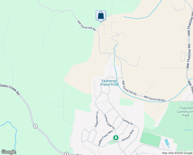 map of restaurants, bars, coffee shops, grocery stores, and more near 3646 Hoodview Drive in Forest Grove