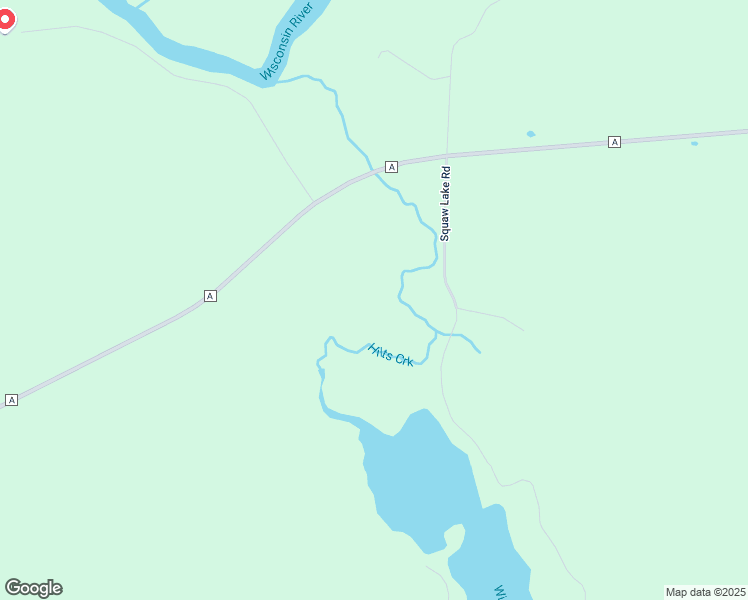 map of restaurants, bars, coffee shops, grocery stores, and more near County Road A in Rhinelander
