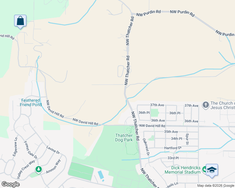 map of restaurants, bars, coffee shops, grocery stores, and more near 3073 Northwest Thatcher Road in Forest Grove