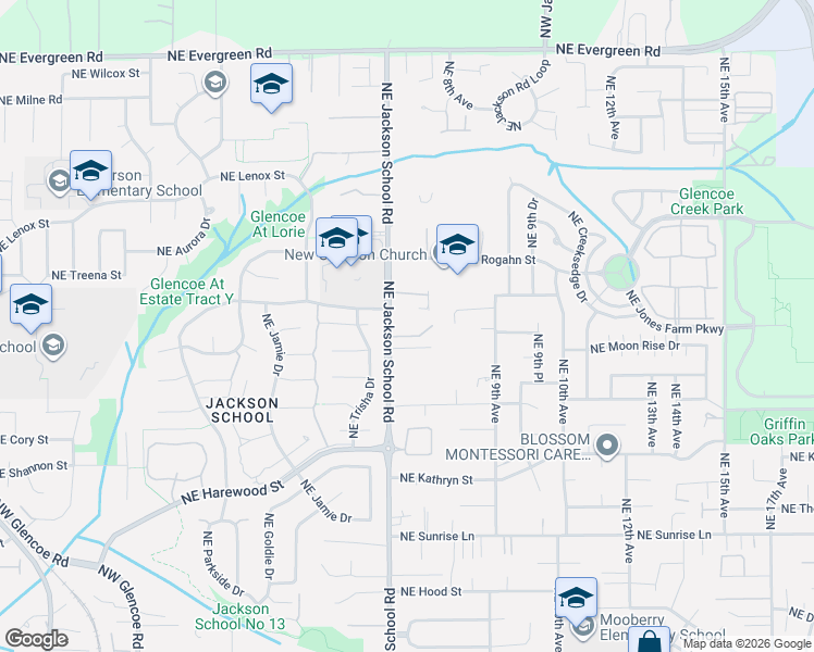 map of restaurants, bars, coffee shops, grocery stores, and more near 738 Northeast Cambrey Court in Hillsboro