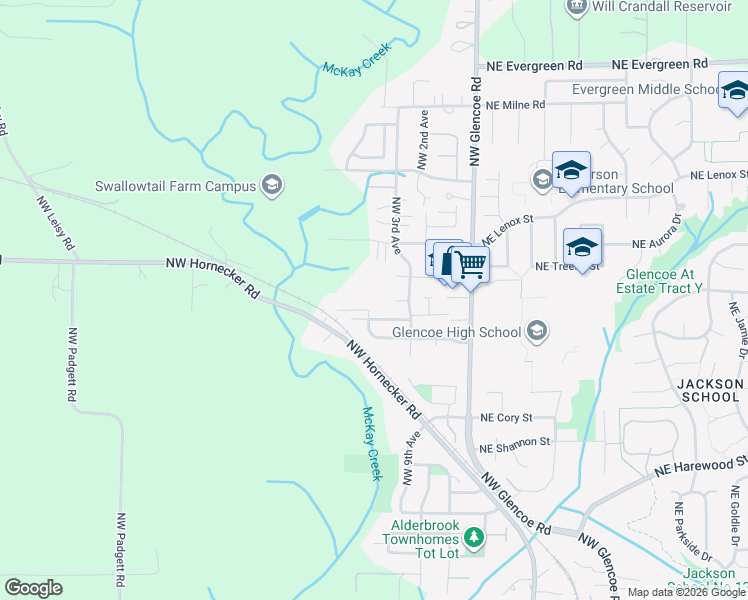 map of restaurants, bars, coffee shops, grocery stores, and more near 2533 Northwest 4th Avenue in Hillsboro