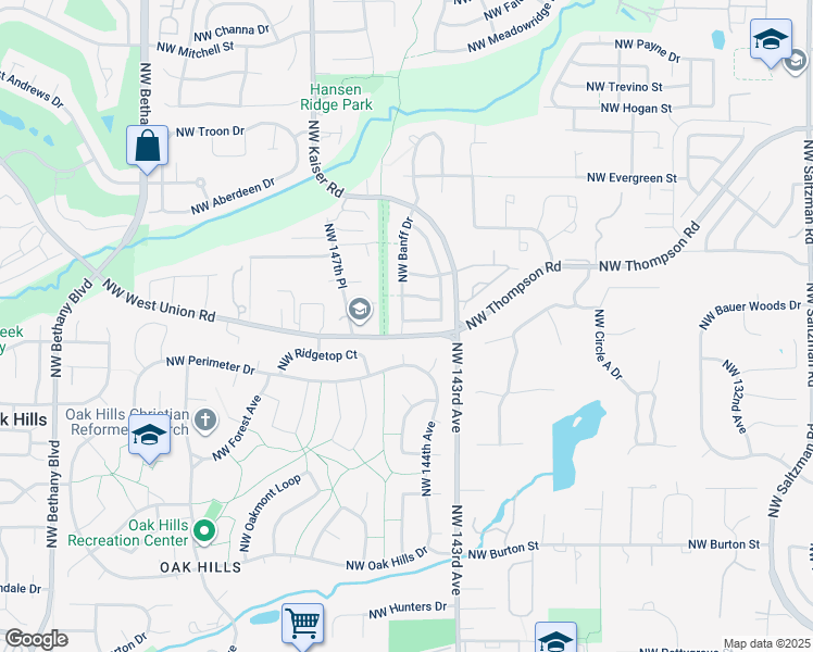 map of restaurants, bars, coffee shops, grocery stores, and more near 14472 Northwest Alta Lane in Portland