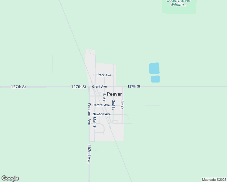 map of restaurants, bars, coffee shops, grocery stores, and more near 2nd Street in Peever