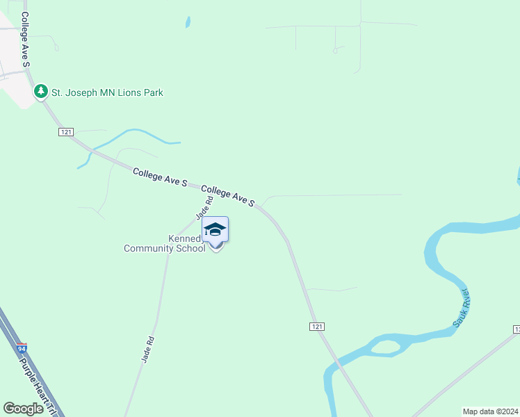 map of restaurants, bars, coffee shops, grocery stores, and more near 29348 County Road 121 in Saint Joseph