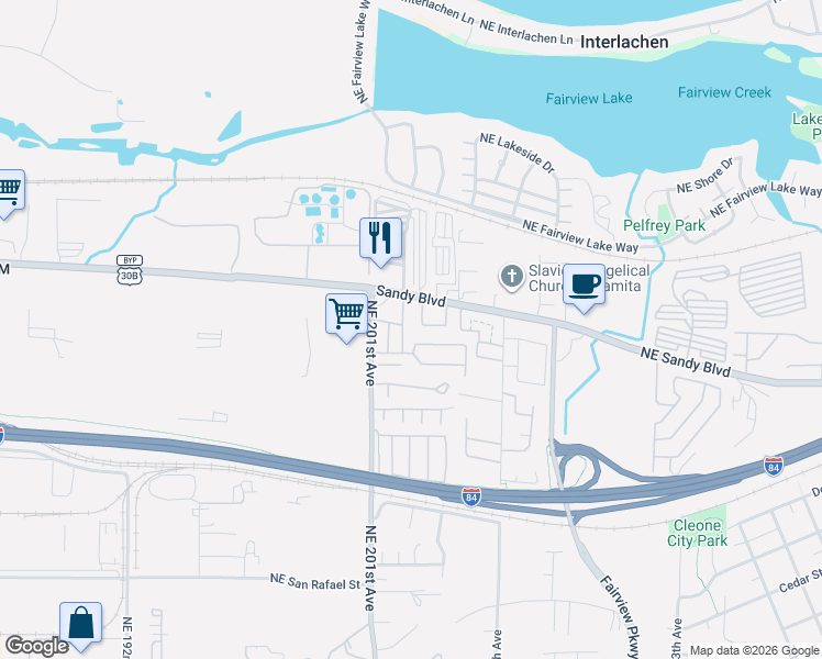 map of restaurants, bars, coffee shops, grocery stores, and more near in Gresham
