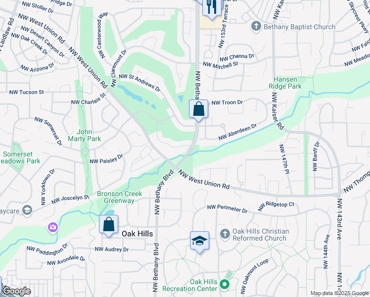 map of restaurants, bars, coffee shops, grocery stores, and more near 15631 Northwest Clubhouse Drive in Portland