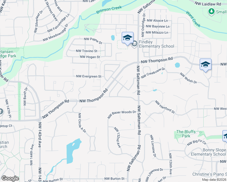 map of restaurants, bars, coffee shops, grocery stores, and more near 3646 Northwest Talamore Terrace in Portland