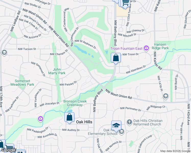 map of restaurants, bars, coffee shops, grocery stores, and more near 15786 Northwest Clubhouse Drive in Portland