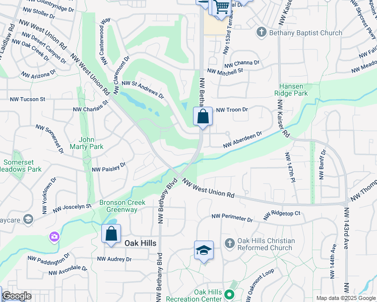 map of restaurants, bars, coffee shops, grocery stores, and more near 15631 Northwest Clubhouse Drive in Portland