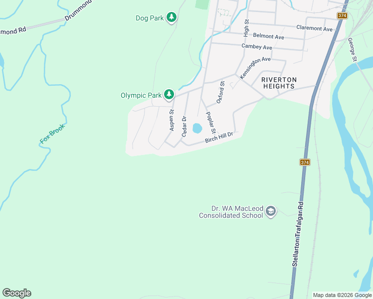 map of restaurants, bars, coffee shops, grocery stores, and more near 55 Birch Hill Drive in Stellarton