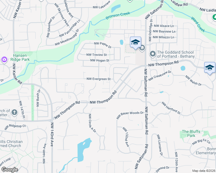 map of restaurants, bars, coffee shops, grocery stores, and more near 3636 Northwest Tustin Ranch Drive in Portland