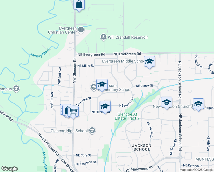map of restaurants, bars, coffee shops, grocery stores, and more near 276 Northeast Tralee Court in Hillsboro