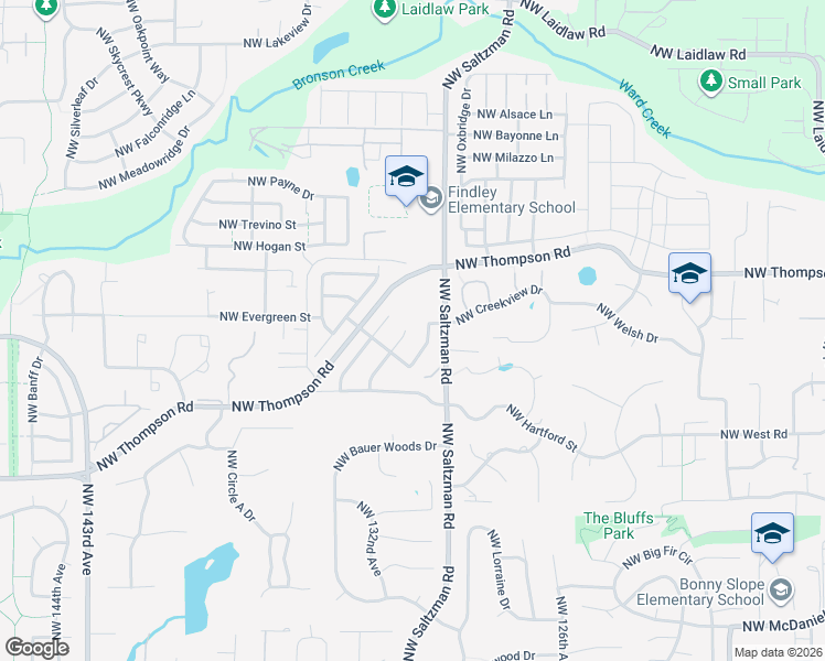 map of restaurants, bars, coffee shops, grocery stores, and more near 3734 Northwest Lansbrook Terrace in Portland