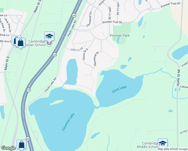 map of restaurants, bars, coffee shops, grocery stores, and more near 575 Elins Lake Road in Cambridge