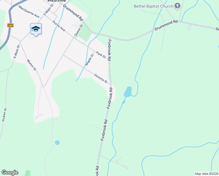 map of restaurants, bars, coffee shops, grocery stores, and more near 2192 Foxbrook Road in Westville