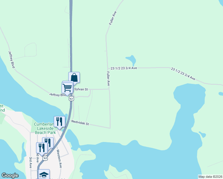 map of restaurants, bars, coffee shops, grocery stores, and more near 2363 Fuller Avenue in Cumberland