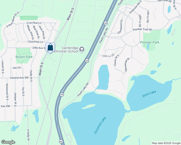 map of restaurants, bars, coffee shops, grocery stores, and more near 2925 Pauls Lake Road in Cambridge