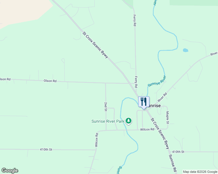 map of restaurants, bars, coffee shops, grocery stores, and more near 41471 2nd Street in North Branch