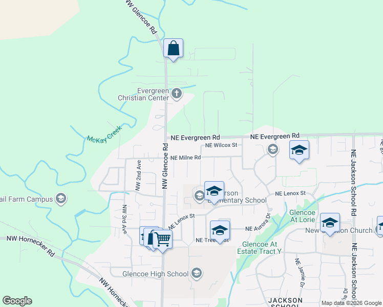 map of restaurants, bars, coffee shops, grocery stores, and more near 179 Northeast Milne Road in Hillsboro