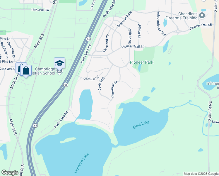 map of restaurants, bars, coffee shops, grocery stores, and more near 668 Elins Lake Road in Cambridge