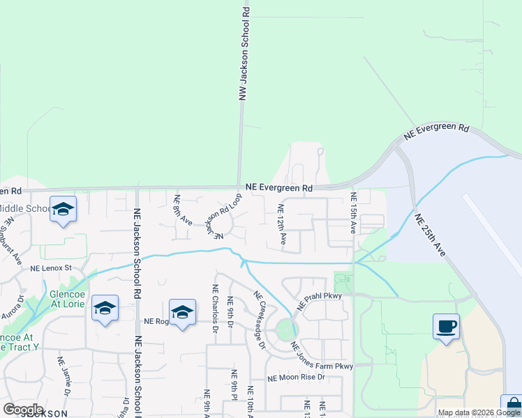 map of restaurants, bars, coffee shops, grocery stores, and more near 1175 Northeast Irene Court in Hillsboro
