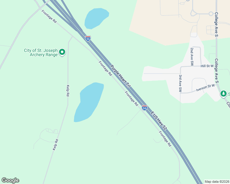 map of restaurants, bars, coffee shops, grocery stores, and more near 29305 Frontage Road in Saint Joseph