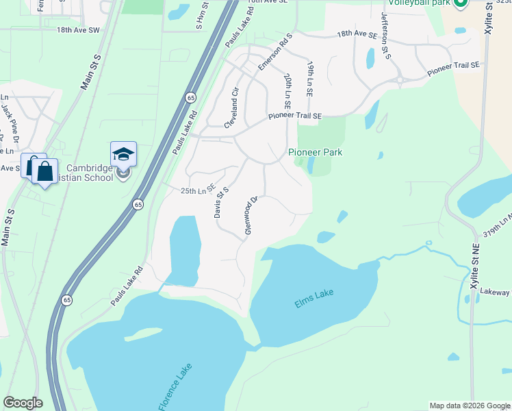 map of restaurants, bars, coffee shops, grocery stores, and more near 659 Elins Lake Road in Cambridge