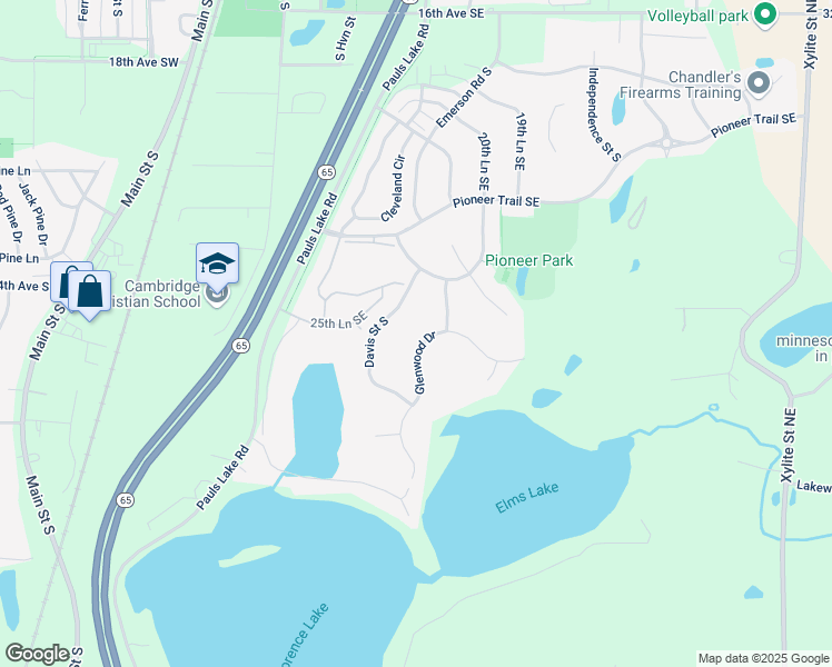 map of restaurants, bars, coffee shops, grocery stores, and more near 668 Elins Lake Road in Cambridge